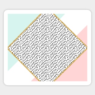 Mint and blush ethereal geometry Sticker